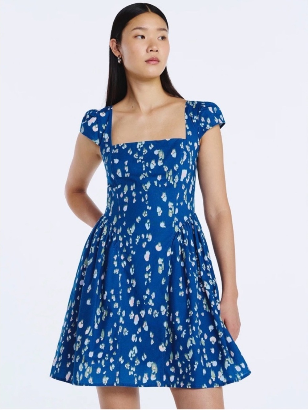 NWT Scoop Dots Baltic Sea Dress
